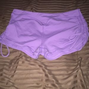 Savage Barbell tie side booty shorts